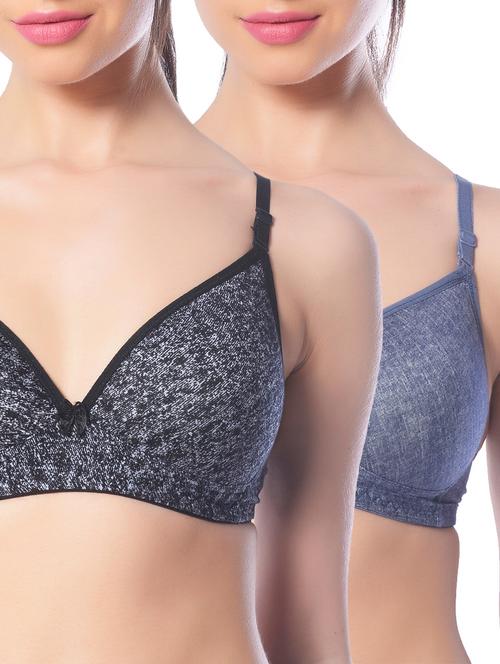 set of 2 bow patch bra - 13659953 - Very Small Image - 1