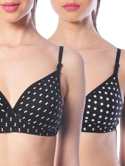 set of 2 bow patch bra - 13659967 - Very Small Image - 1