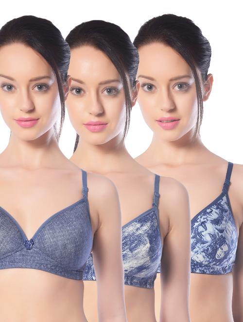 set of 3 bow patch bra - 13660004 - Very Small Image - 1