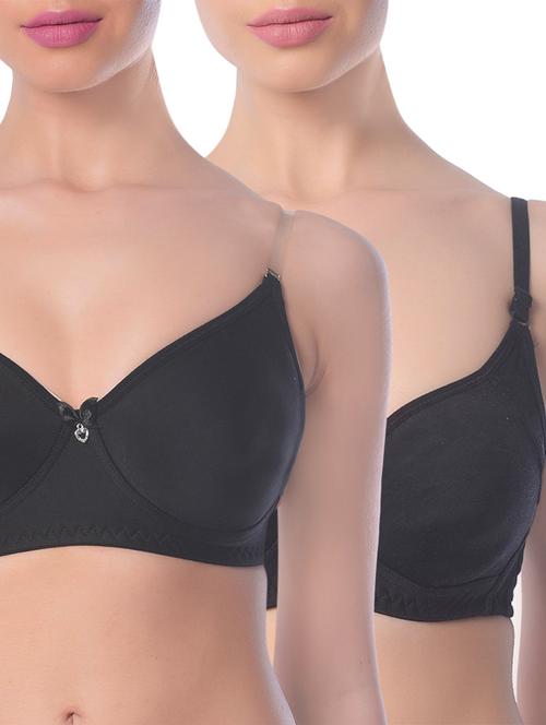 set of 2 bow patch bra - 13660078 - Very Small Image - 1