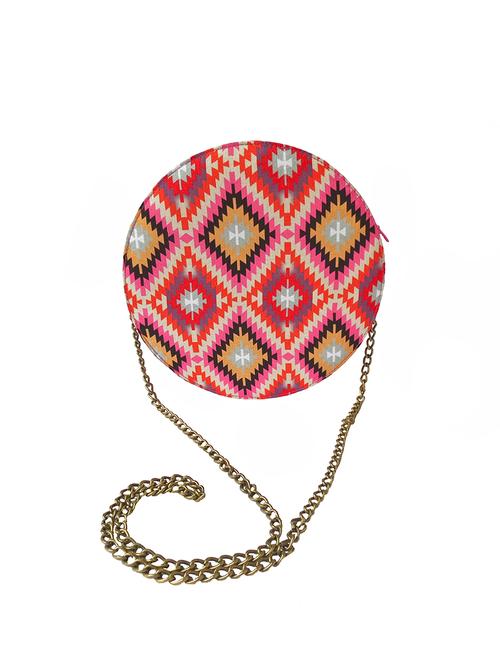 multicolored printed sling bag - 13664951 - Very Small Image - 1