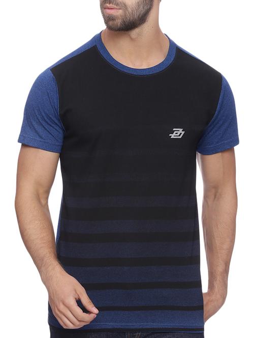 navy blue cotton striped t-shirt - 13667653 - Very Small Image - 1