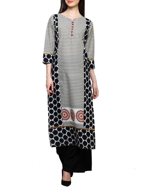 women's straight kurta - 13668296 - Very Small Image - 1