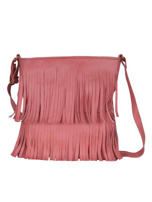 pink leatherette regular sling bag - 13671096 - Very Small Image - 1