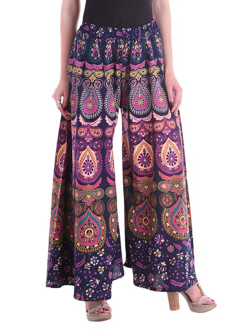multicolored printed cotton palazzo - 13671745 - Very Small Image - 1