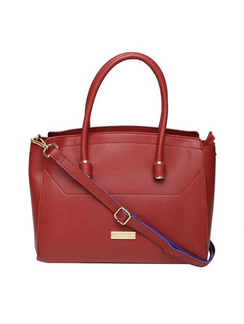 red leatherette structured handbag - 13672511 - Very Small Image - 1