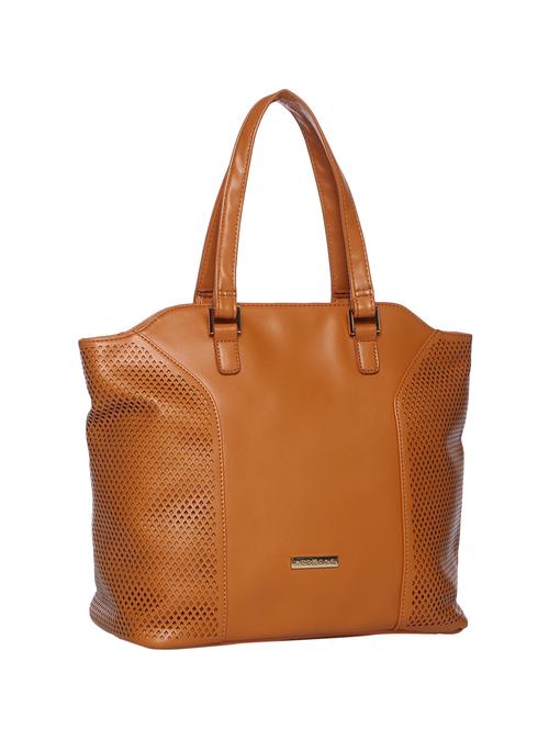 brown leatherette fashion satchel - 13672516 - Very Small Image - 1