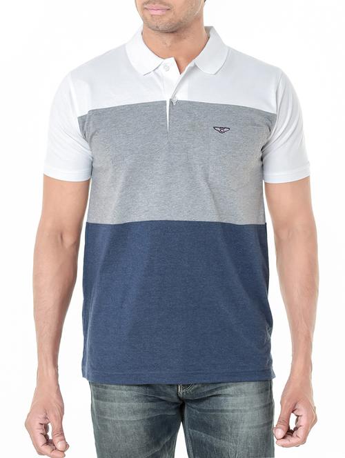 multi colored cotton color block t-shirt - 13675517 - Very Small Image - 1