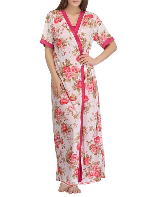 pink satin others gowns & kimono set - 13678196 - Very Small Image - 1