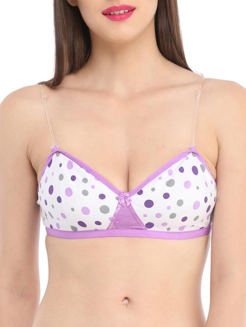 white cotton regular bra - 13678415 - Very Small Image - 1