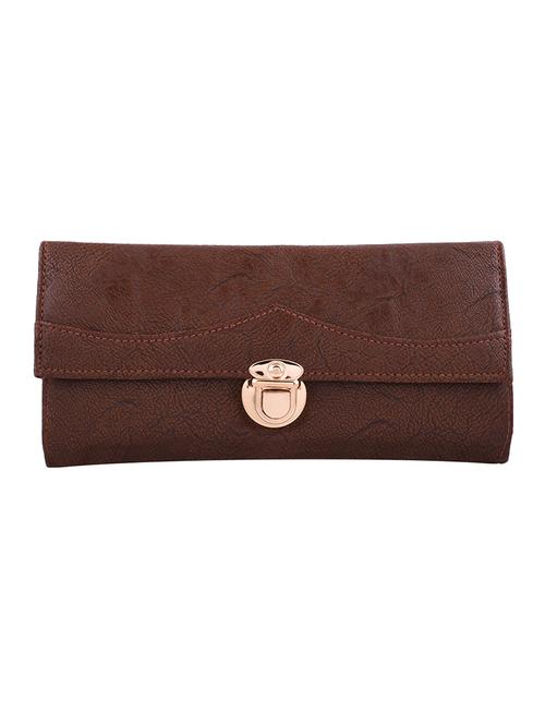 brown leatherette regular clutch - 13678505 - Very Small Image - 1