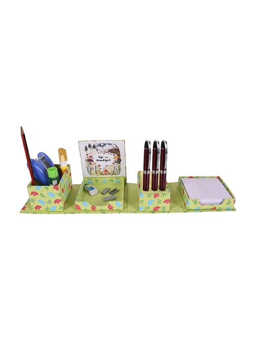 green card board 4 compartments desk organizer - 13680763 - Very Small Image - 1