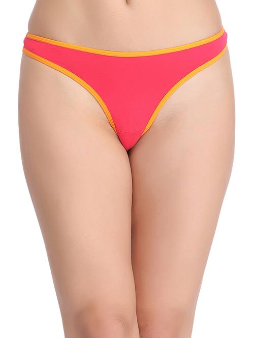 pink cotton thongs panty - 13680788 - Very Small Image - 1