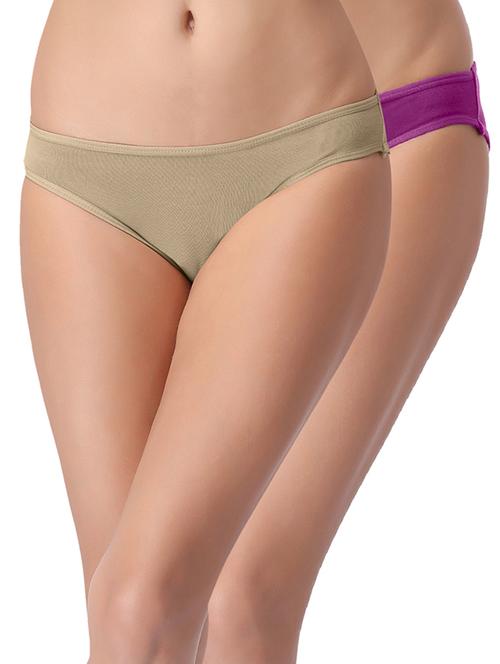 set of 2 multi colored cotton bikini panties - 13680810 - Very Small Image - 1