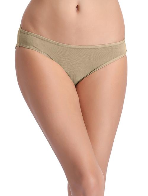 beige cotton bikini panty - 13680811 - Very Small Image - 1
