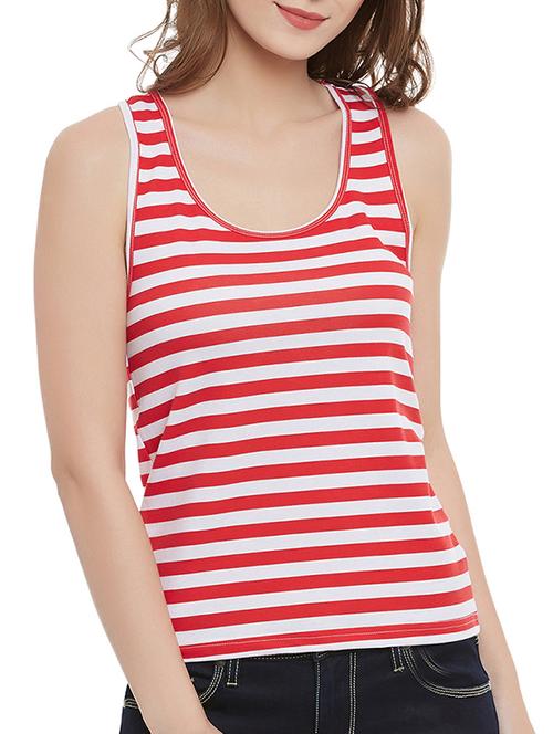 striped red cotton tank tee - 13681194 - Very Small Image - 1