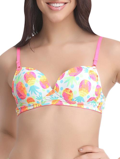 multicolored printed nylon bra - 13681206 - Very Small Image - 1