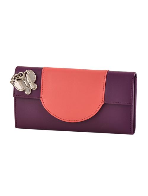 purple leatherette regular clutch - 13682055 - Very Small Image - 1