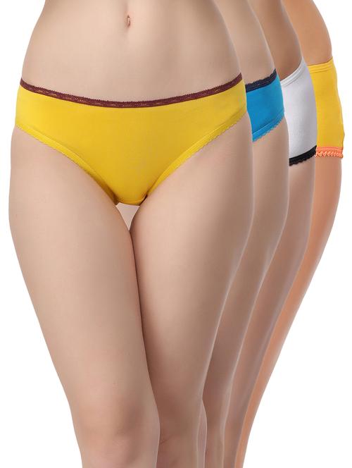 set of 4 multi colored cotton panty - 13683249 - Very Small Image - 1