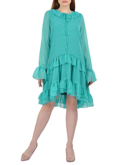 women's tiered dress solid dress - 13683780 - Very Small Image - 1