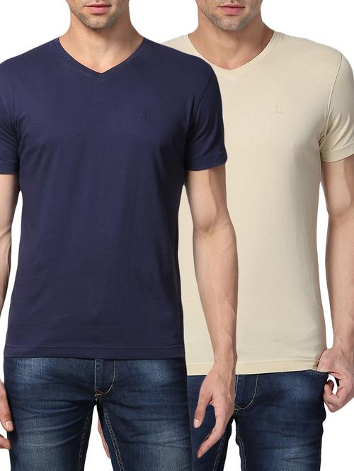 multi colored set of 2 cotton t-shirt - 13686053 - Very Small Image - 1