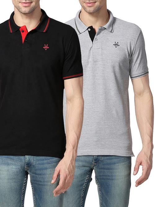multi colored set of 2 cotton t-shirt - 13686061 - Very Small Image - 1