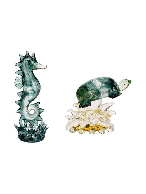 somil attractive crystal seahorse & tortoise feng-sui combo - 13686608 - Very Small Image - 1