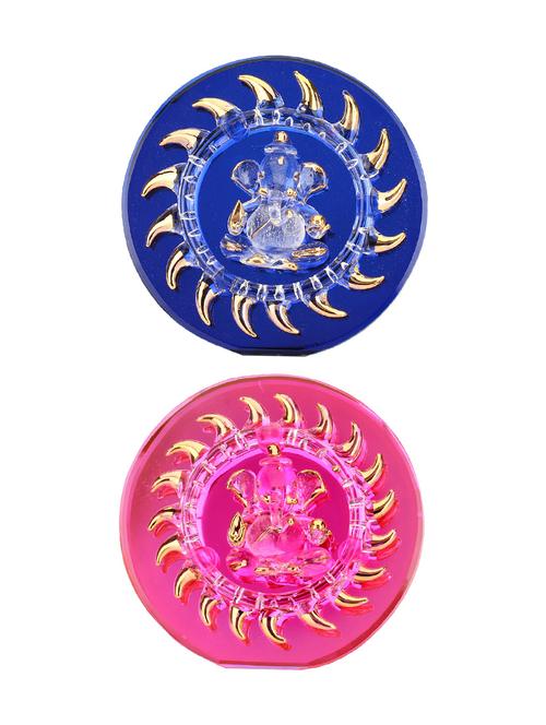 somil colorful combo blessing ganesha for table top & wall hanging - 13686683 - Very Small Image - 1