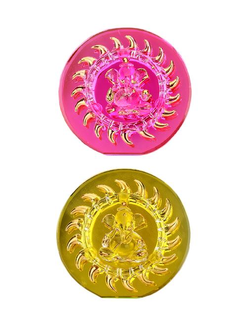 somil colorful combo blessing ganesha for table top & wall hanging - 13686689 - Very Small Image - 1