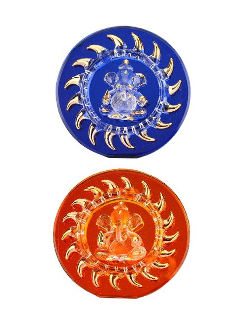 somil colorful combo blessing ganesha for table top & wall hanging - 13686706 - Very Small Image - 1