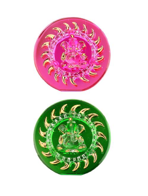 somil colorful combo blessing ganesha for table top & wall hanging - 13686710 - Very Small Image - 1