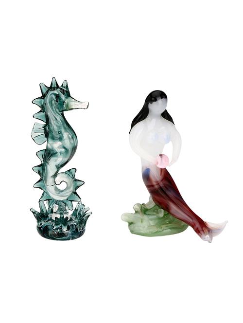 somil attractive crystal seahorse & playing fairy with dolphin combo - 13686718 - Very Small Image - 1
