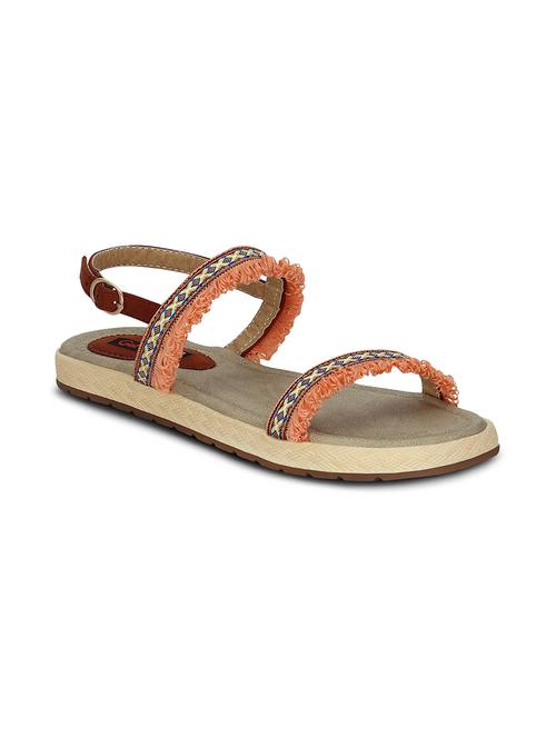 tan faux leather back strap sandals - 13687231 - Very Small Image - 1
