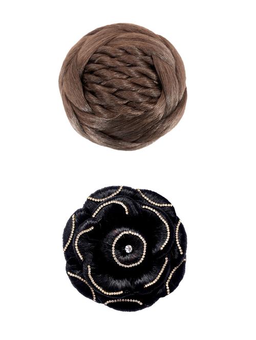premium range hair bun set of 2 - 13688101 - Very Small Image - 1