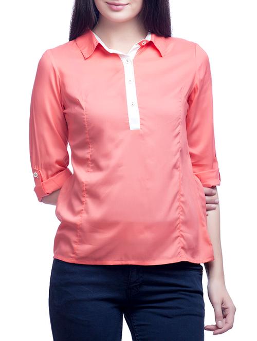 women's straight collared top - 13689734 - Very Small Image - 1