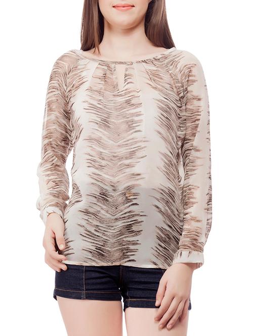 women's straight key hole neck top - 13689744 - Very Small Image - 1