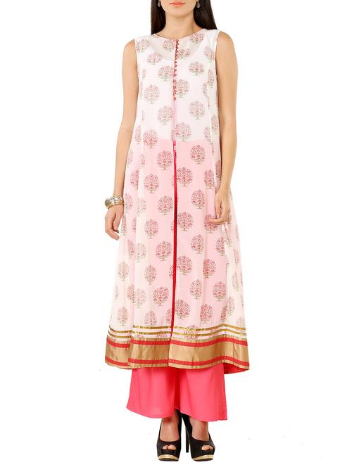 white rayon kurta - 13690065 - Very Small Image - 1