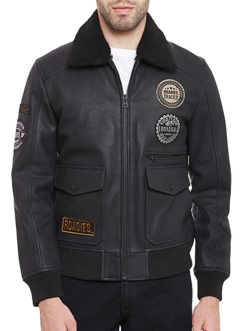 black leather biker jacket - 13692658 - Very Small Image - 1