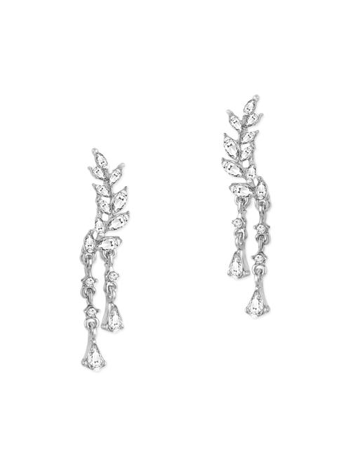 silver metal drop earrings - 13693746 - Very Small Image - 1