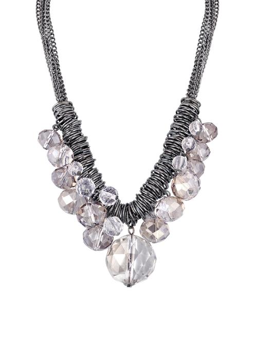 black metal long necklace - 13695674 - Very Small Image - 1