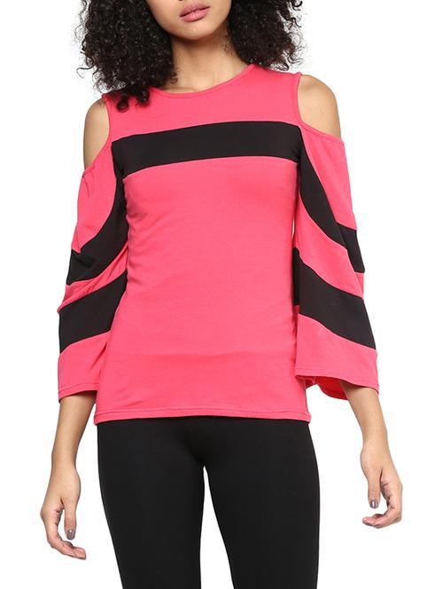 contrast panel cold shoulder top - 13696256 - Very Small Image - 1