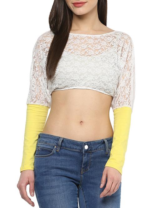 white net crop top - 13696257 - Very Small Image - 1