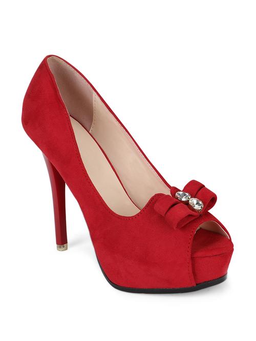 red suede slip on sandals - 13696519 - Very Small Image - 1