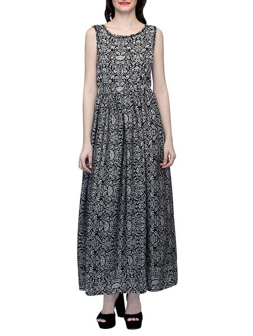 black floral printed maxi dress - 13698659 - Very Small Image - 1