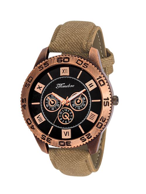 timebre men matt black day & date analog watch - 13700839 - Very Small Image - 1