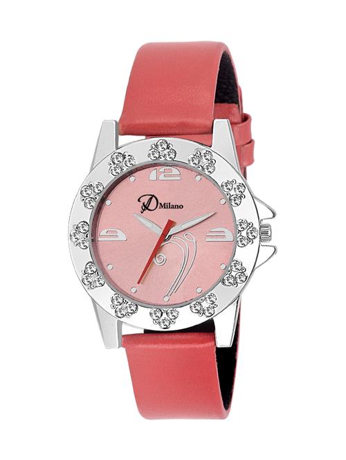 d'milano women rose diamonds love analog watch - 13700960 - Very Small Image - 1