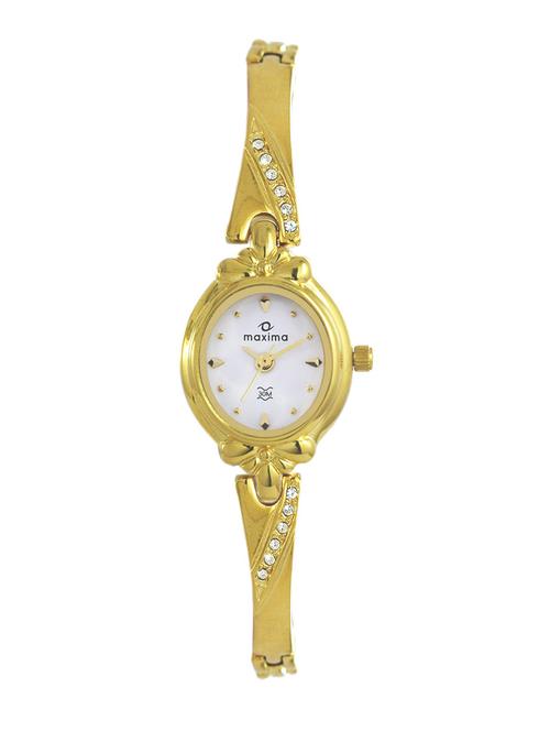 maxima white dial watch for women - 40862bmly - 13707715 - Very Small Image - 1