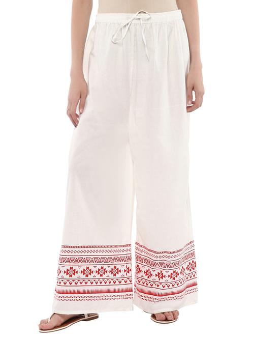 white viscose palazzo - 13709313 - Very Small Image - 1
