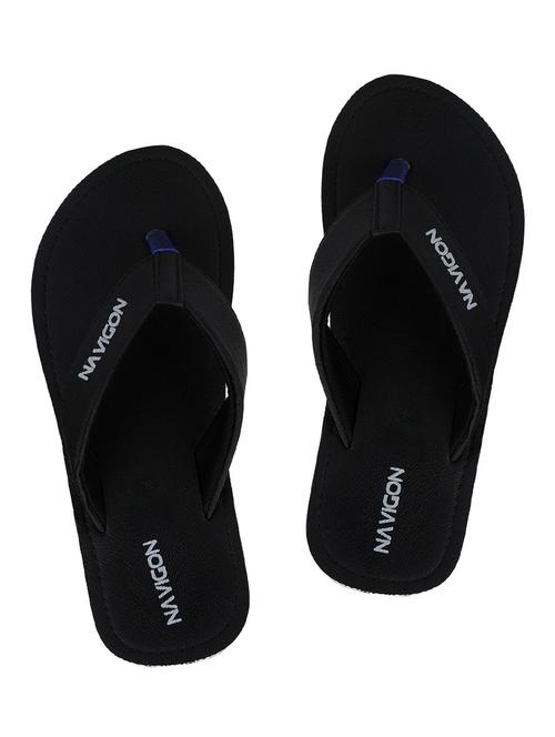 black synthetic & mesh toe separator flip flops - 13710316 - Very Small Image - 1