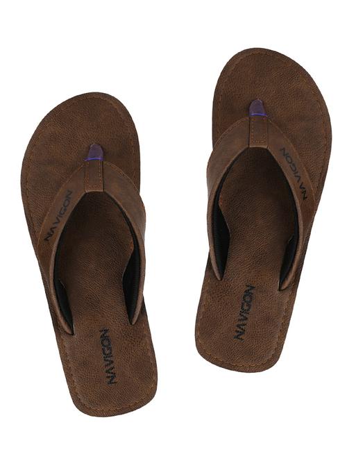 brown synthetic & mesh toe separator flip flops - 13710317 - Very Small Image - 1